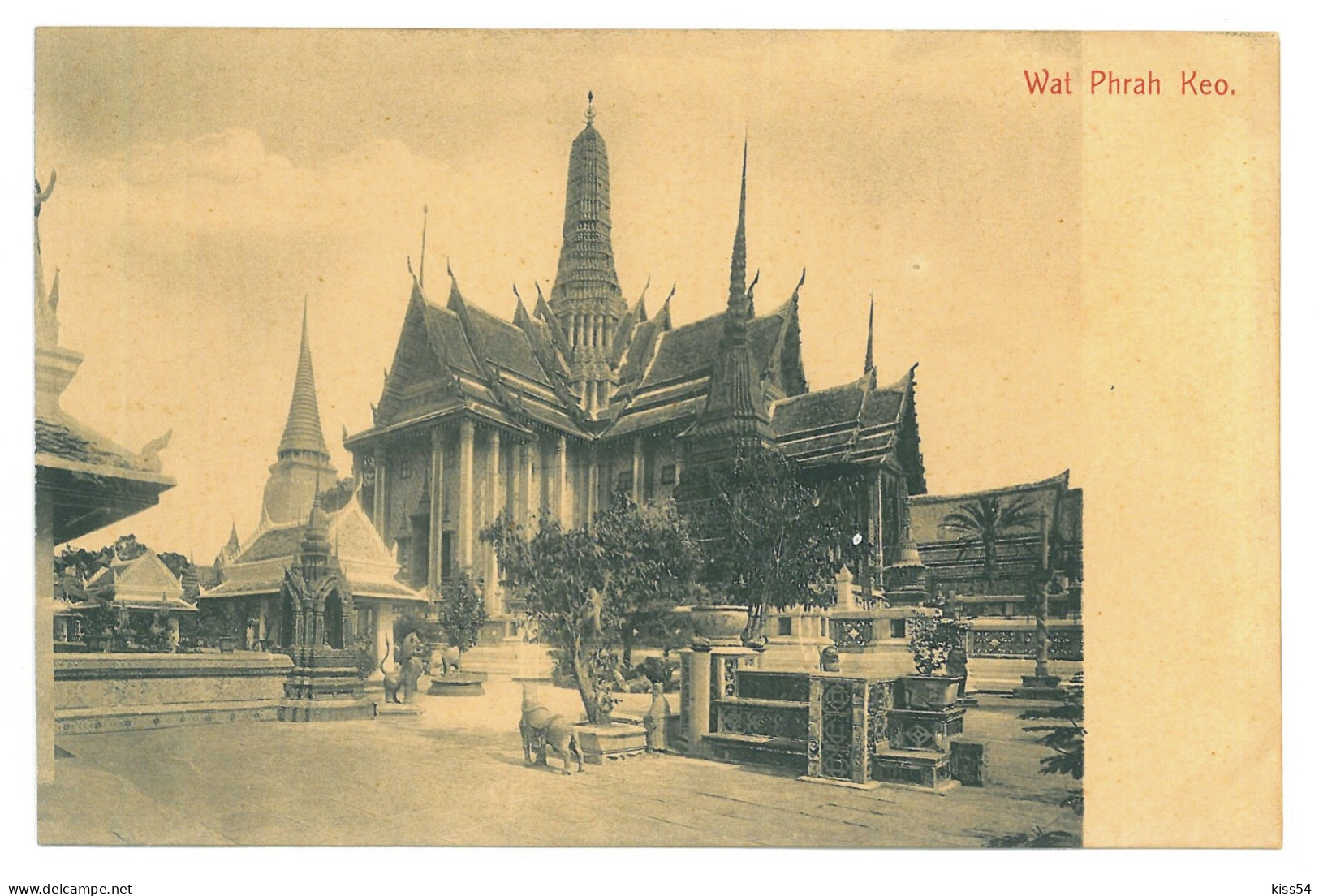 TH 30 - 19825 WAT PHRAH KEO, Thailand - Old Postcard - Unused - Tailandia