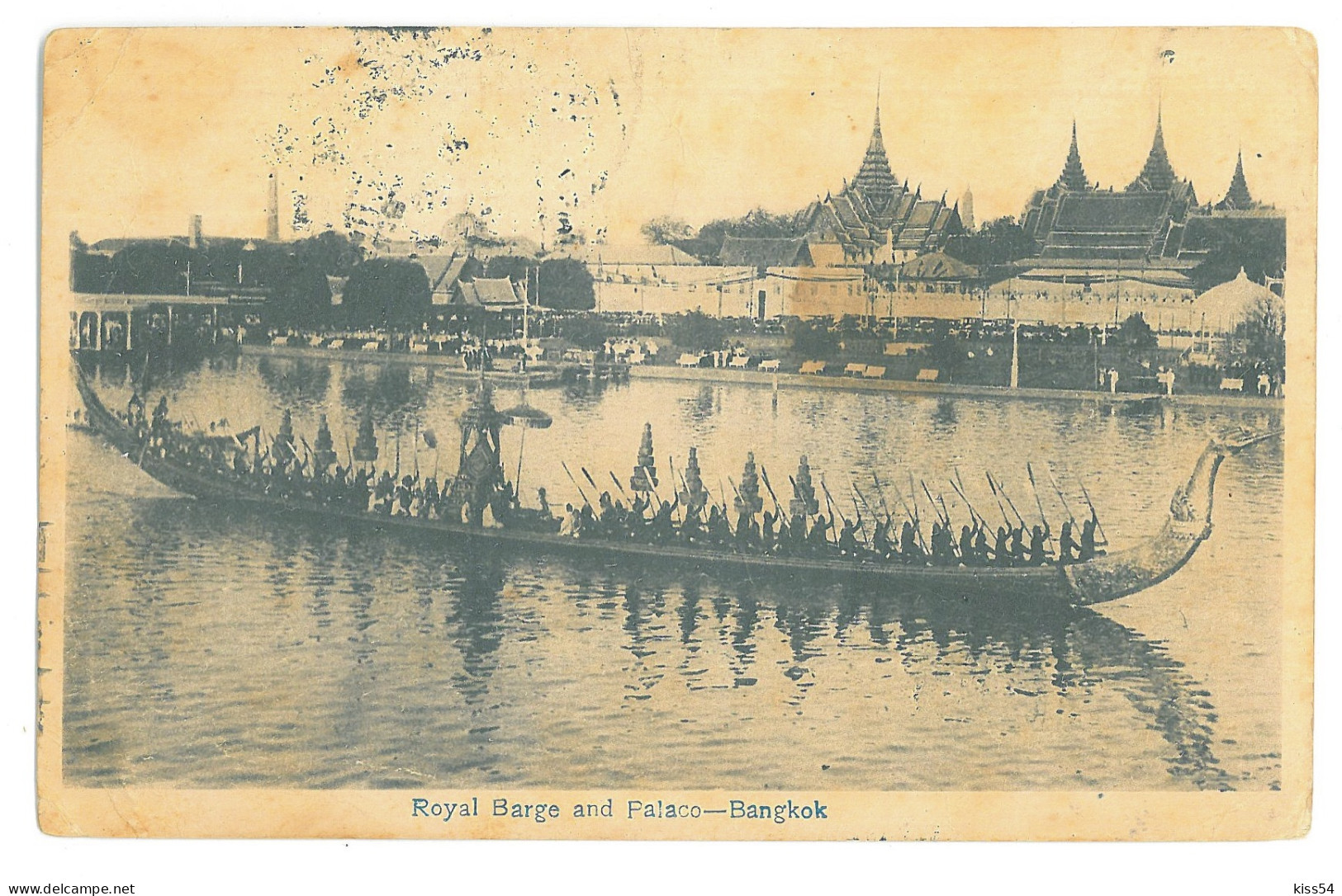 TH 30 - 19310 BANGKOK, Royal Boat, Thailand - Old Postcard - Used - 1923 - Tailandia