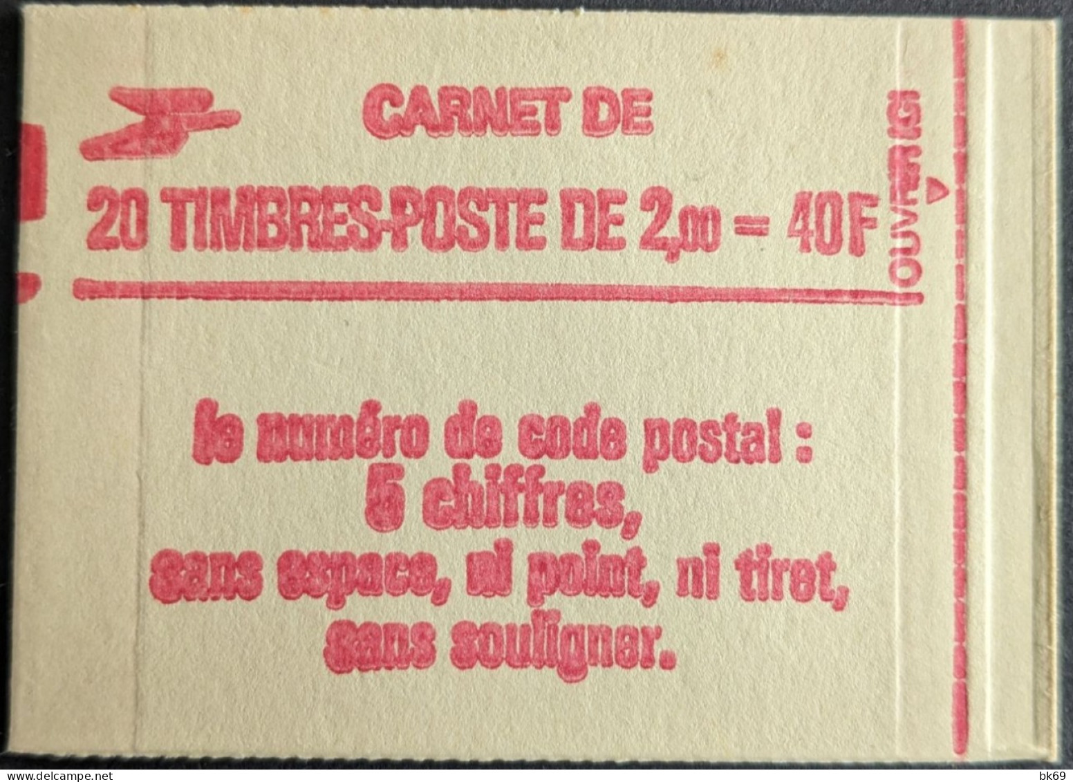 2274 C4 Conf. 8 Date 6/ 23.6.83 Carnet Fermé Liberté 2.00F Rouge - Modern : 1959-...