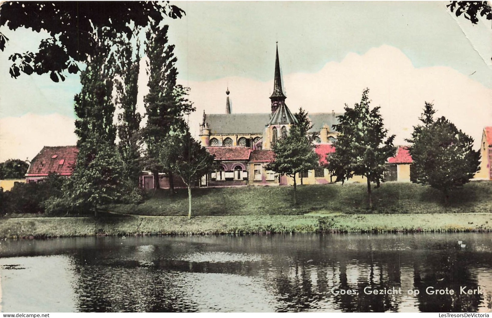 PAYS BAS - GOES - Gezicht Op Grote Kerk - Colorisé - Carte Postale Ancienne - Goes