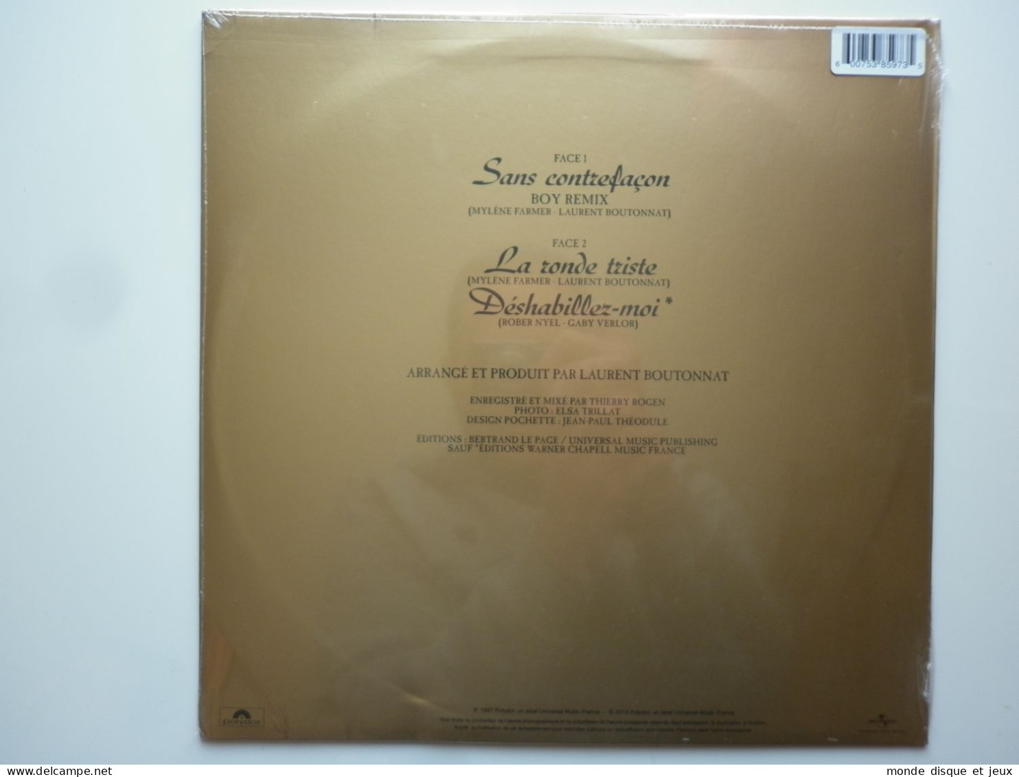 Mylene Farmer Maxi 45Tours Vinyle Sans Contrefaçon Exclusivité Couleur Jaune - 45 G - Maxi-Single