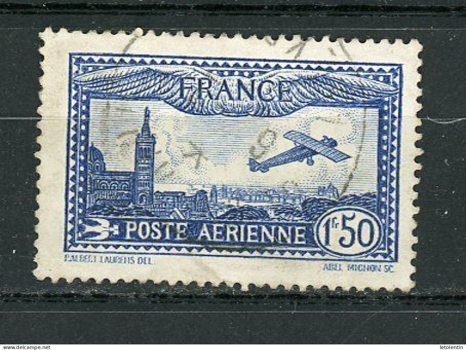 FRANCE - POSTE AERIENNE - N° Yvert 6 Obli. Ronde - 1927-1959 Gebraucht