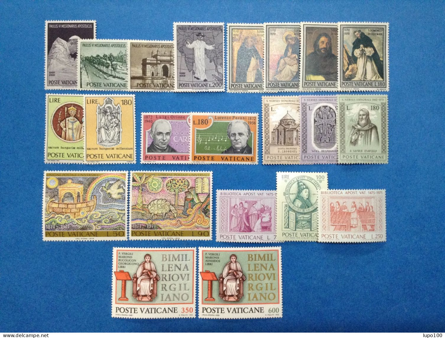 Vaticano Francobolli Nuovi Mnh** Lotto Da 8 Serie Anni 1964 1971 1972 1973 1974 1975 1981 - Unused Stamps