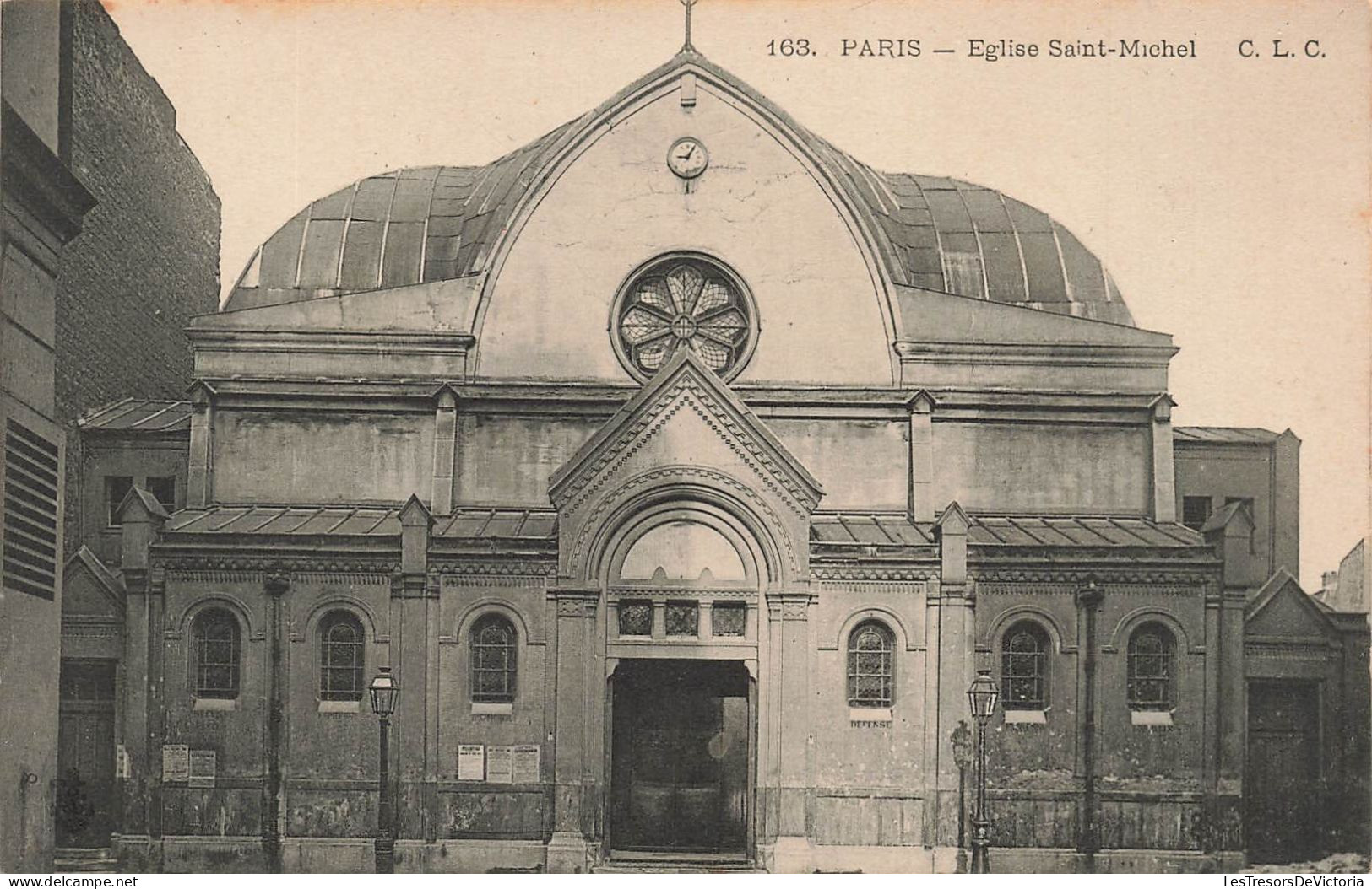 FRANCE - Paris - Vue Générale - Face à L'entrée - Eglise Saint Michel - C L C - Carte Postale Ancienne - Eglises