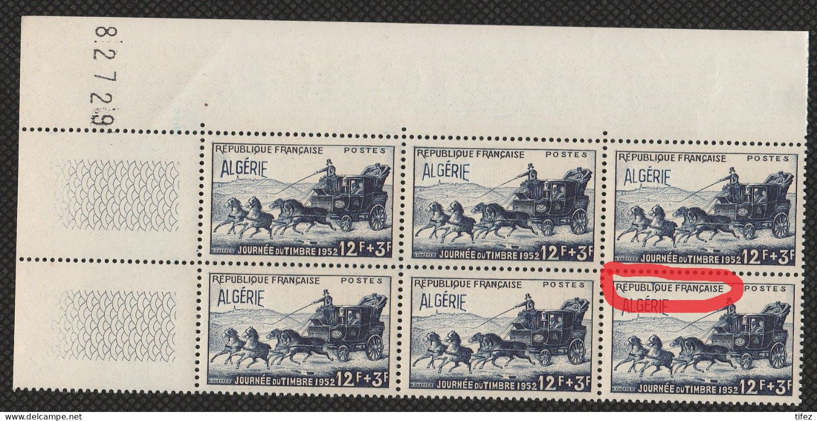 Année 1952-N°294ba  Tenant à Normal / Neufs**MNH : Journée Du Timbre (Diligence-chevaux) - Ongebruikt