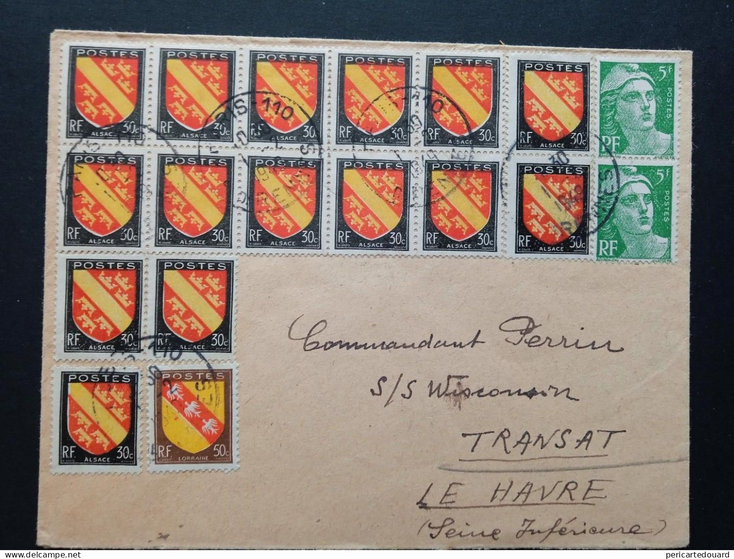 Très Belle Composition, Paire 809 Et Bloc, Paires Et Unité Blasons Alsace Et Lorraine Au Tarif 06/01/1949 Pour 15Fr - 1945-54 Marianne Of Gandon