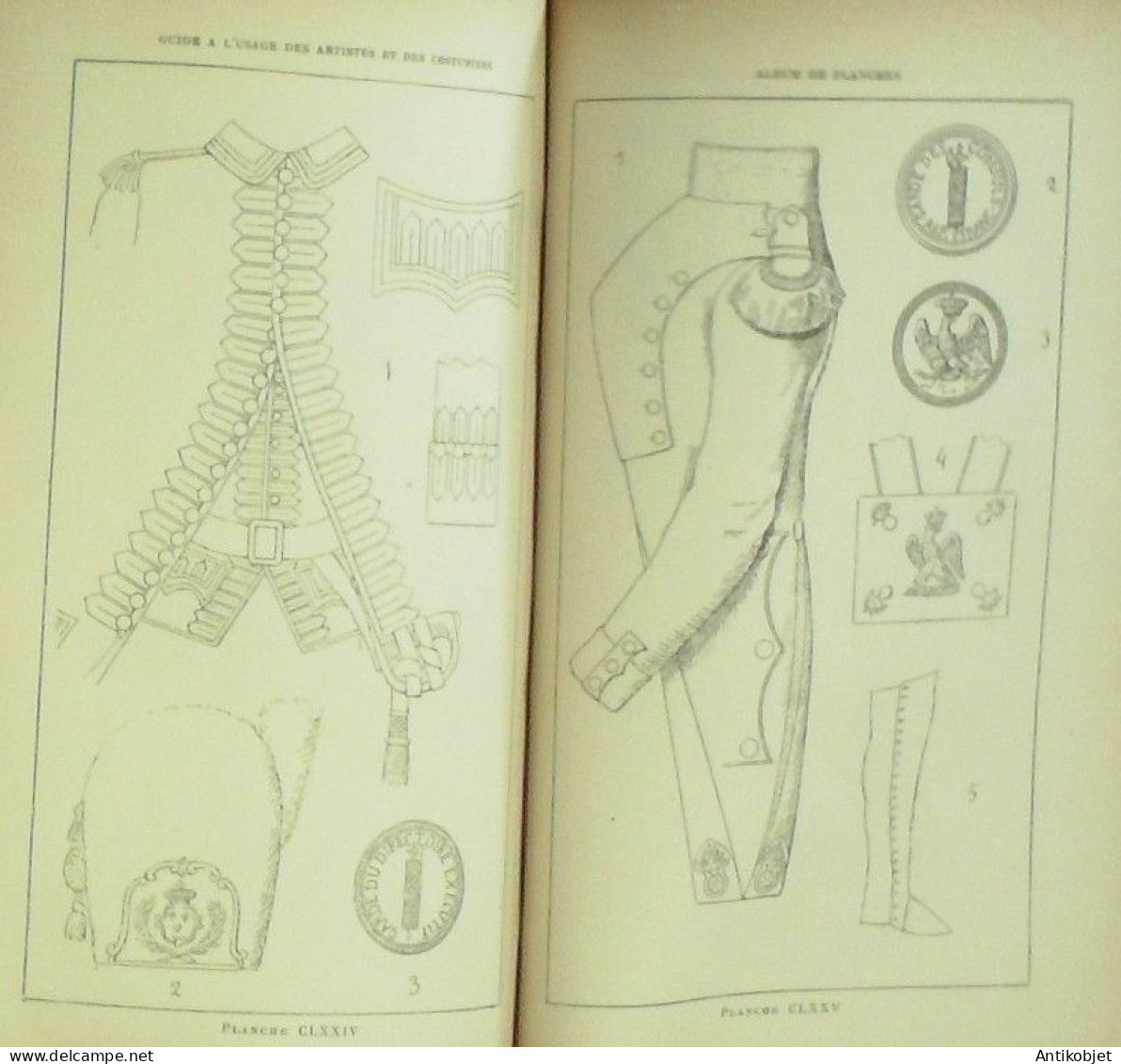 Guide à l'usage des artistes et costumiers H Malibran 1907 Rare