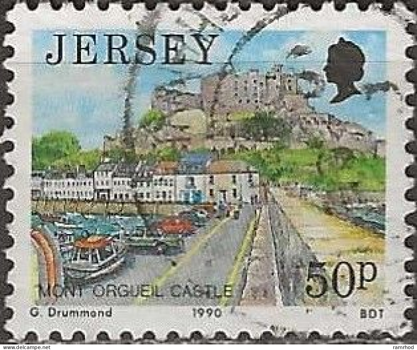 JERSEY 1989 Jersey Scenes - 50p. - Mont Orgueil Castle FU - Jersey