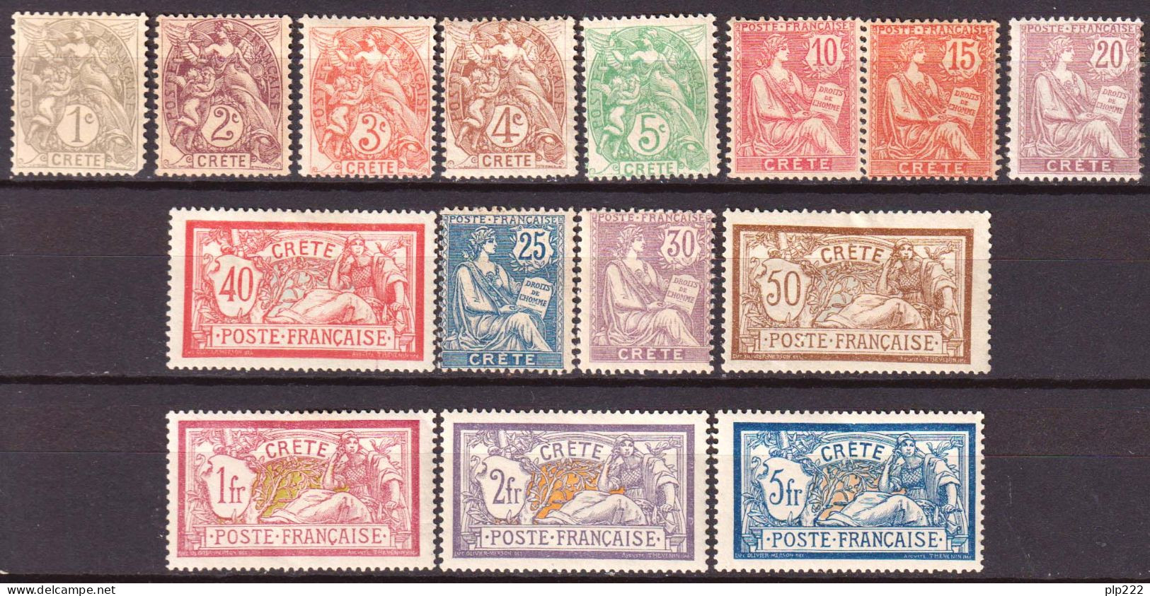 Creta 1902 Y.T.1/15 */MH VF/F - Unused Stamps