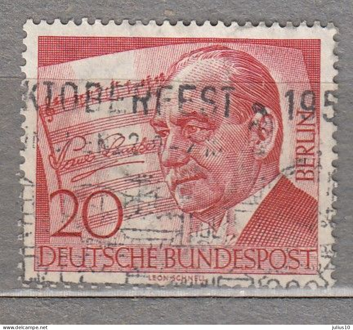 GERMANY BERLIN 1956 Used (o) Mi 156 #33982 - Used Stamps