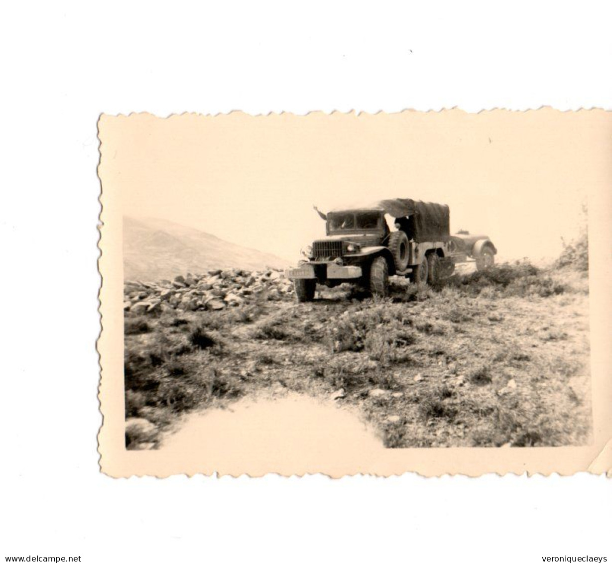 Photo Ancienne Camion Transport De Troupe C1/10 - 1939-45