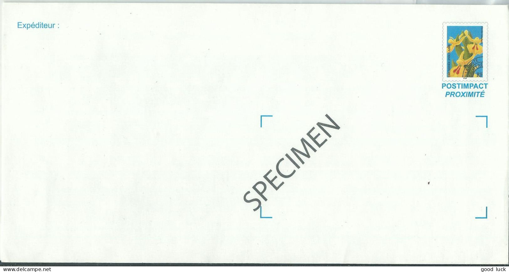 FRANCE ENTIER PAP ORCHYDEE POSTIMPACT PROXIMITE 35g SURCHARGE " SPECIMEN "  LETTRE COVER - Prêts-à-poster:  Autres (1995-...)