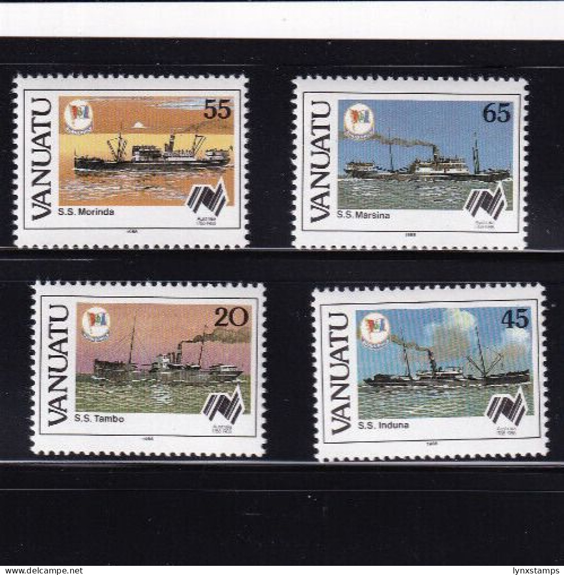 LI05 Vanuatu 1988 200th Anniversary Of The Australian Settlement - Freighters - Vanuatu (1980-...)