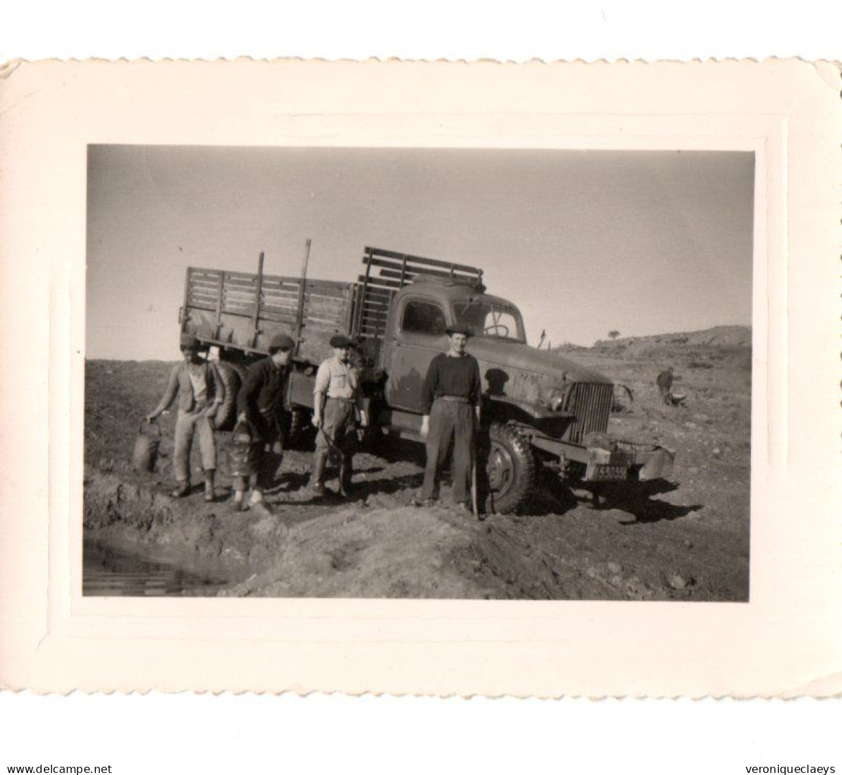 Photo Ancienne Camion Transport De Troupe Militaires Bidasses C1/10 - 1939-45