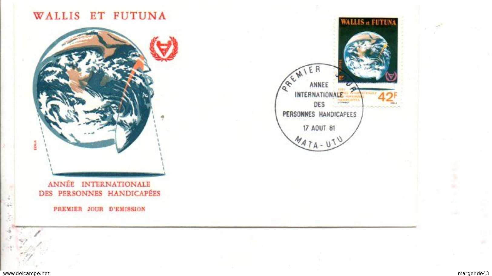 WALLIS ET FUTUNA FDC 1981 ANNEE PERSONNES HANDICAPEES - FDC