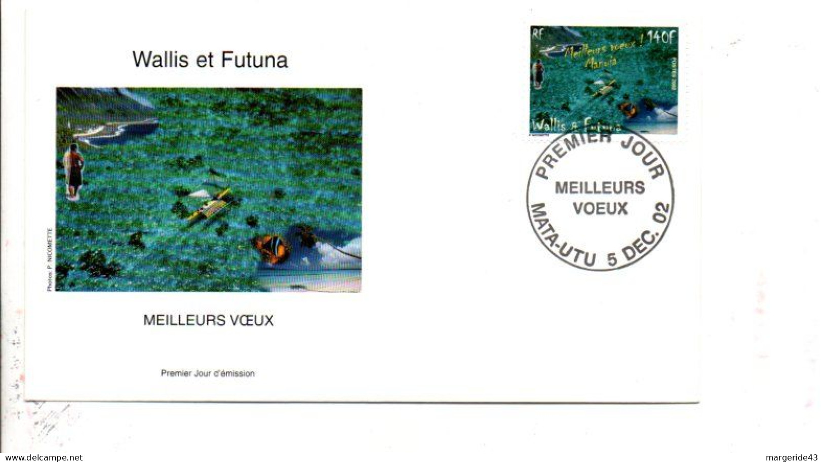 WALLIS ET FUTUNA FDC 2002 MEILLEURS VOEUX - FDC