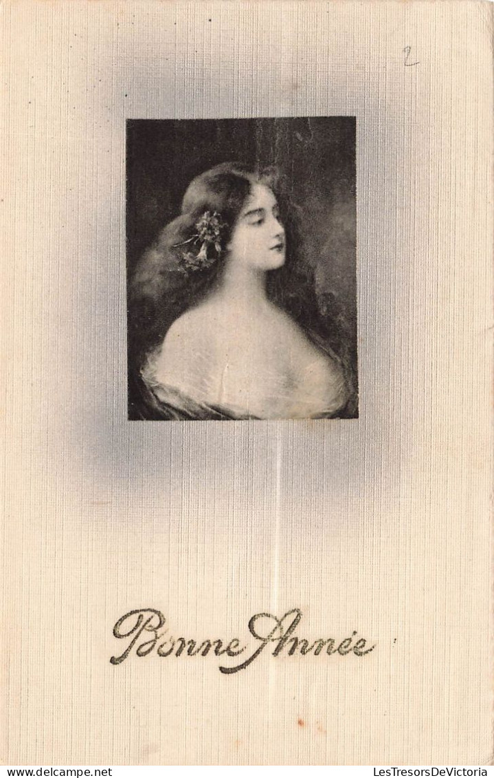 FETES - VOEUX - Bonne Année - Femme - Profil - Carte Postale Ancienne - Andere & Zonder Classificatie