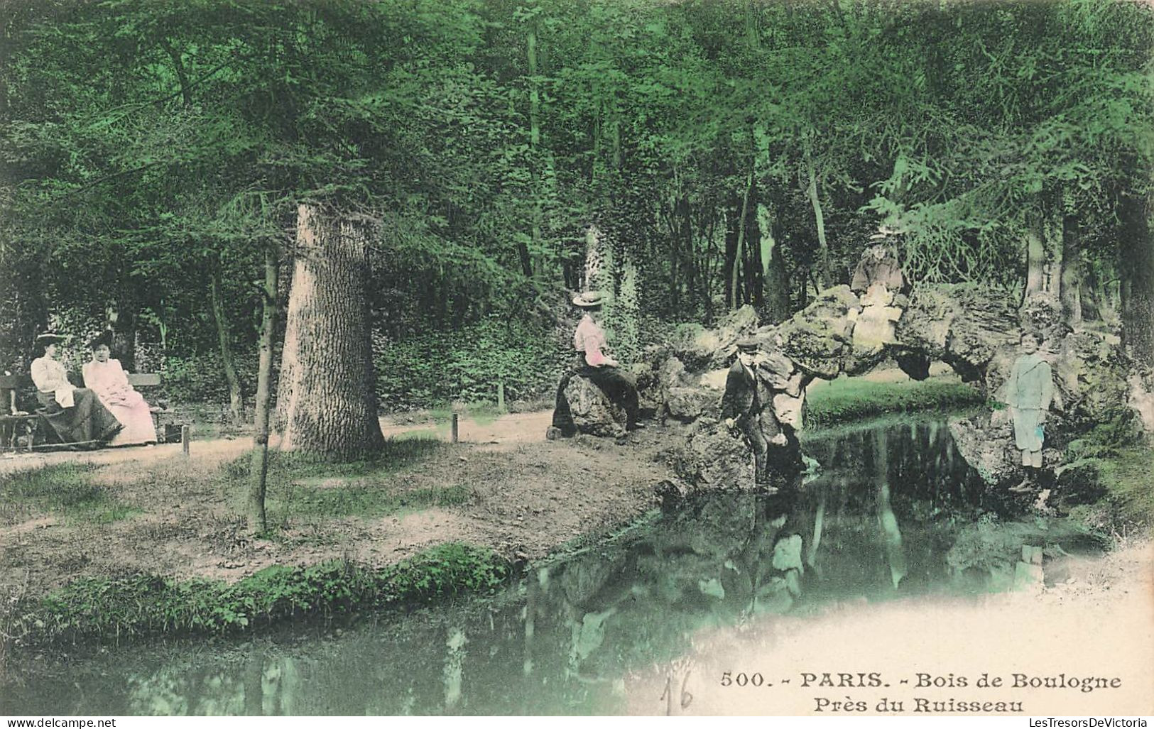 FRANCE - Paris - Bois De Boulogne Près Du Ruisseau - Animé - Colorisé - Carte Postale Ancienne - Parks, Gardens