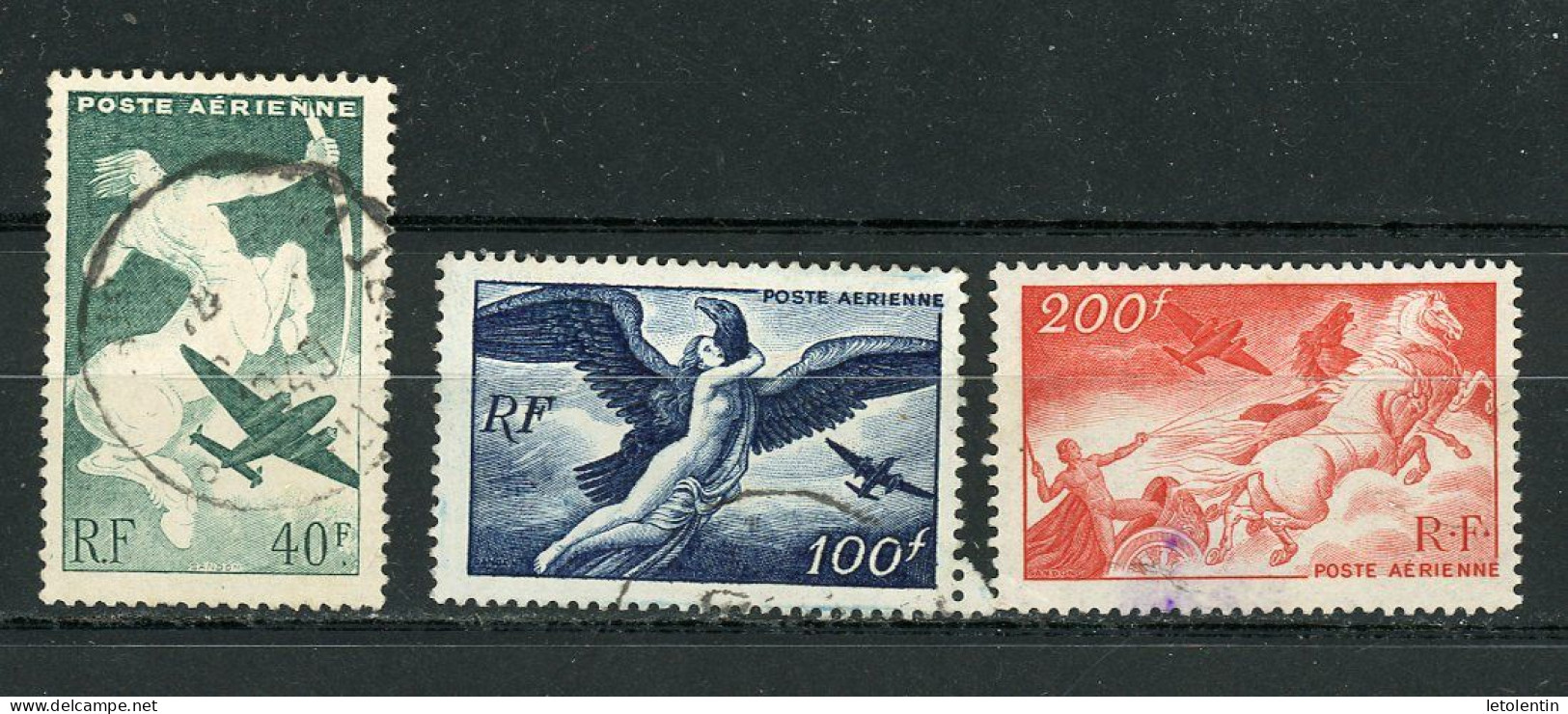 FRANCE -  MYTHOLOGIE - N° Yvert PA 16+18+19 Obli. - 1927-1959 Usati