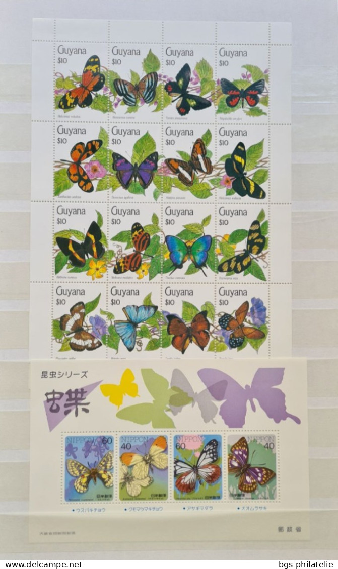 Collection De Timbres Sur Le Thème Des Papillons. - Sammlungen (ohne Album)