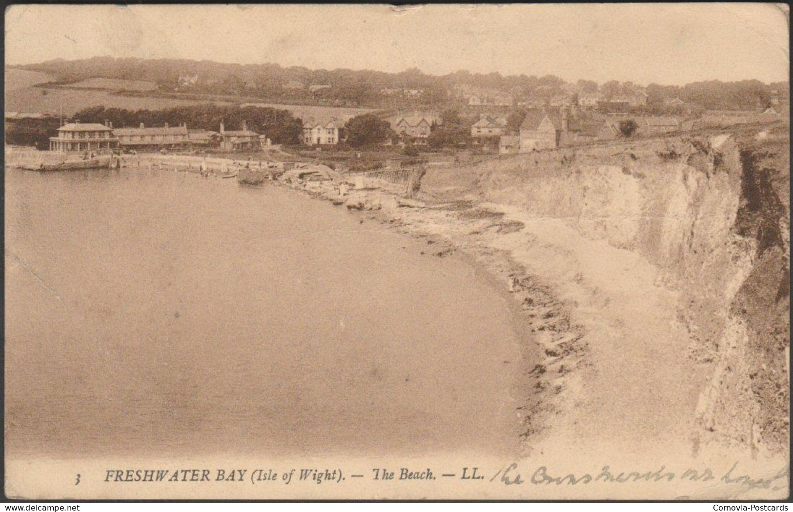 The Beach, Freshwater Bay, Isle Of Wight, 1908 - Lévy Postcard LL3 - Other & Unclassified