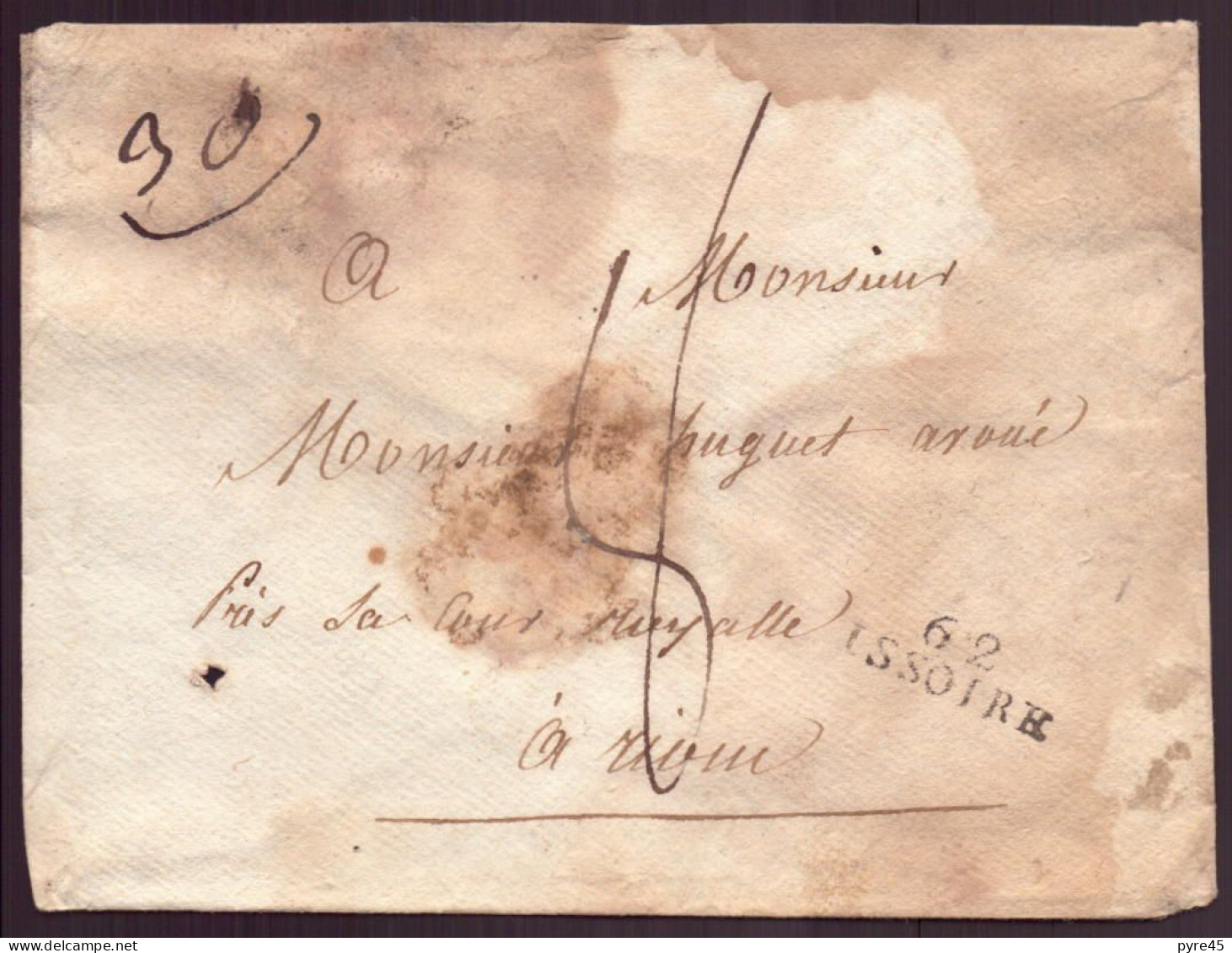 Enveloppe Manuscrite De Issoire Pour Riom - Manoscritti