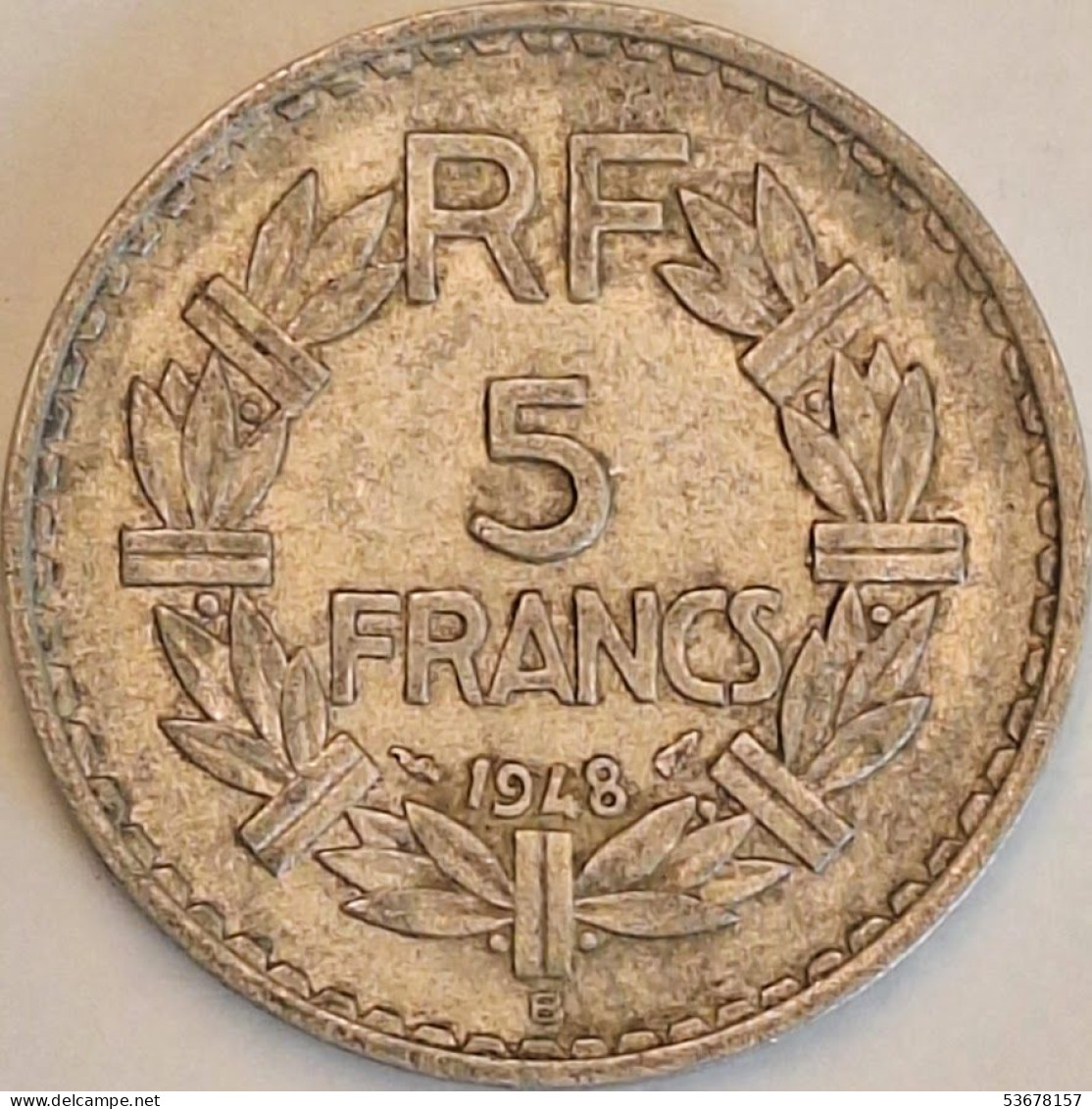 France - 5 Francs 1948 B Open 9, KM# 888b.2 (#4128) - 5 Francs