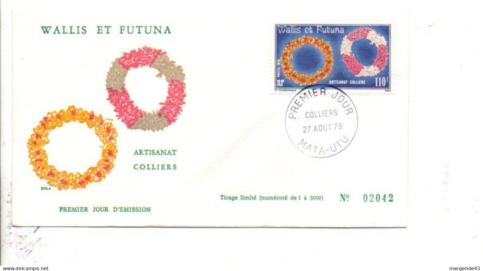 WALLIS ET FUTUNA FDC 1984 ARTISANAT COLLIERS - FDC