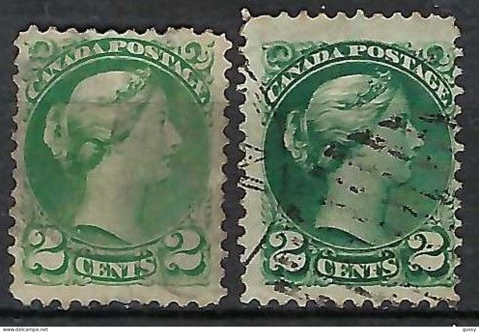 CANADA 1868-93: Lot D'obl., 2 Nuances - Used Stamps