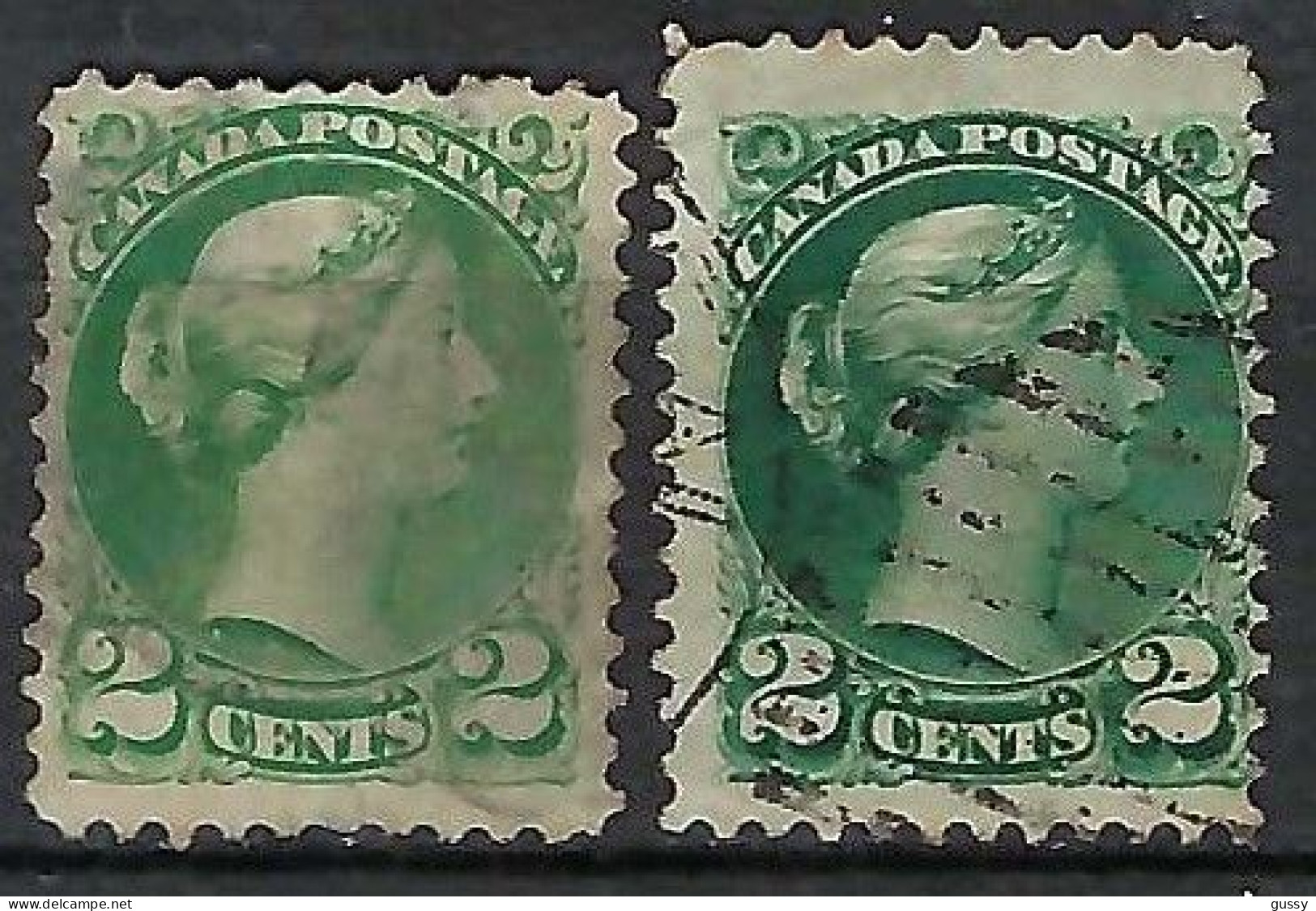 CANADA 1868-93: Lot D'obl., 2 Nuances - Gebruikt