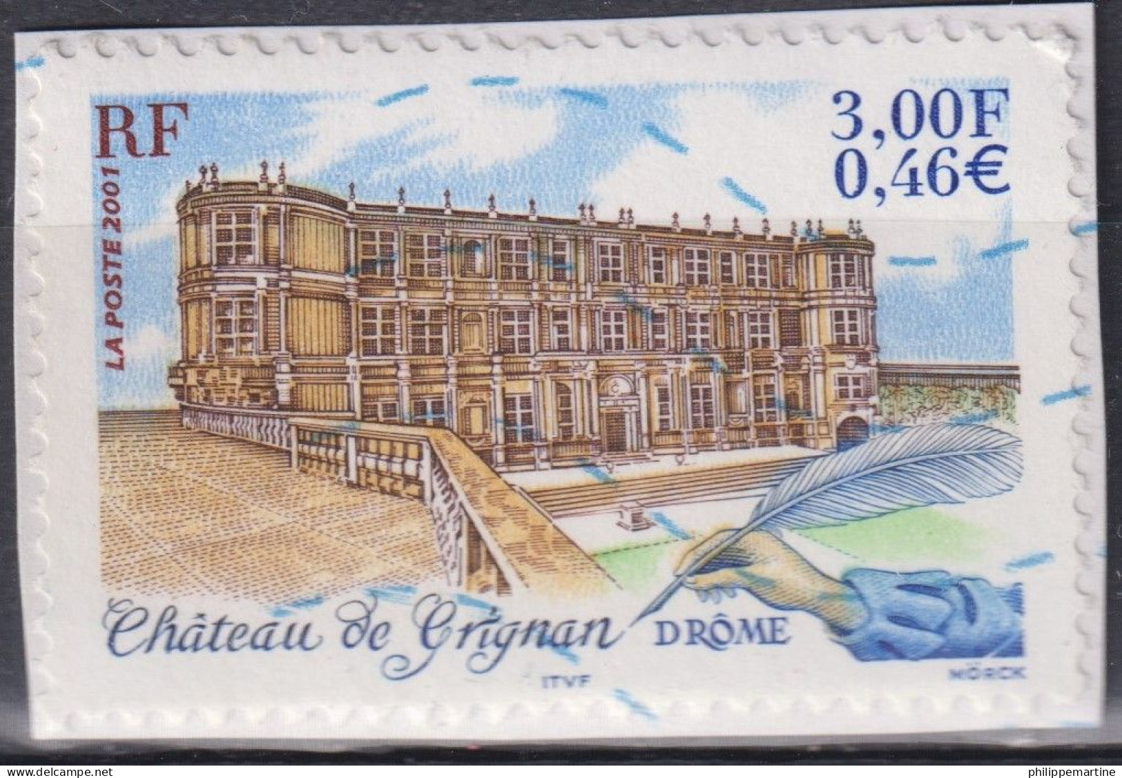 France 2001 - YT 3415 (o) Sur Fragment - Oblitérés