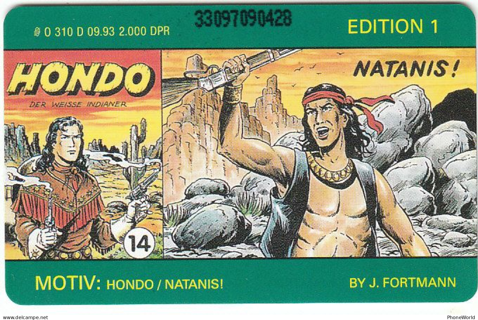 GERMANY-1207 - O 0310 D - MINT -Comic Klassiker Nr.14 – Hondo / Natanis! - 2.000ex - Cartoon - O-Series: Kundenserie Vom Sammlerservice Ausgeschlossen