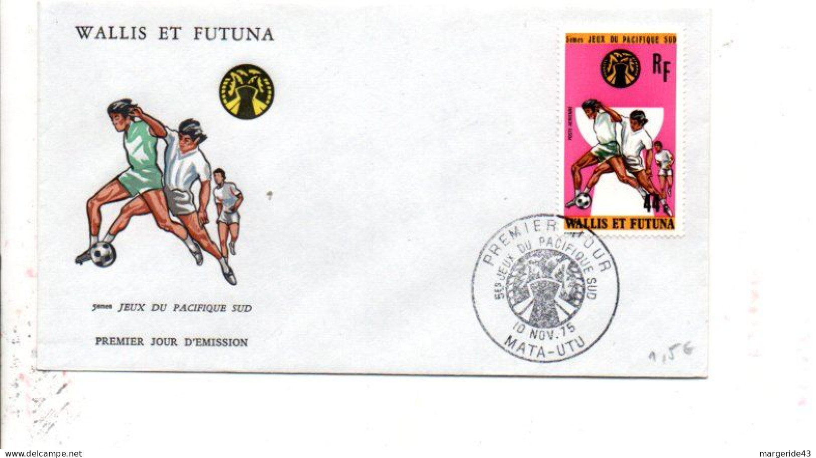 WALLIS ET FUTUNA FDC 1975 JEUX PACIFIQUE SUD - FOOTBALL - FDC