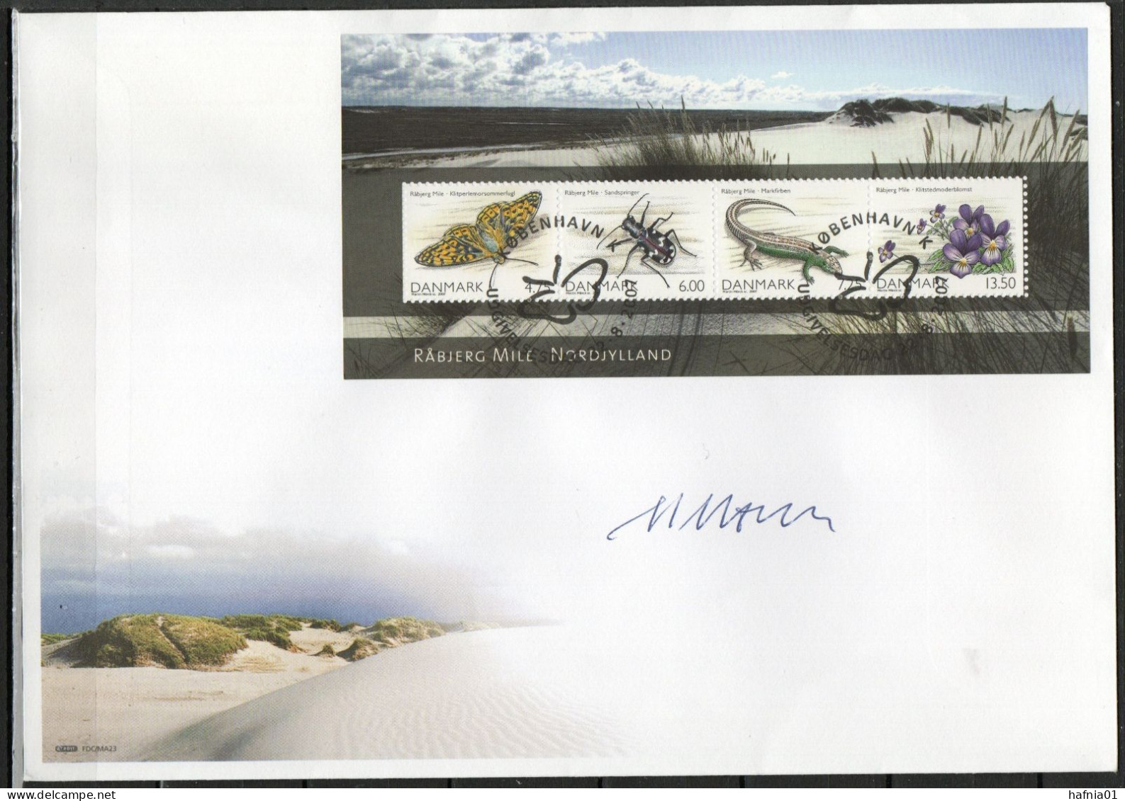 Martin Mörck. Denmark 2007. Denmark's Nature. Michel Bl.31 FDC. Signed. - FDC