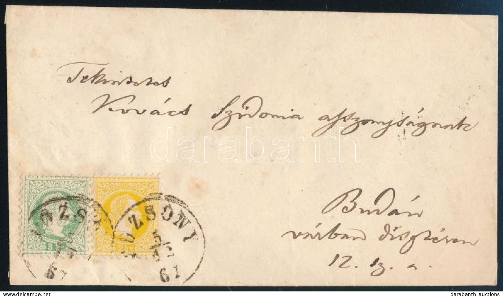 1867 2kr + 3kr Levélen / On Cover "POZSONY" - Buda - Other & Unclassified