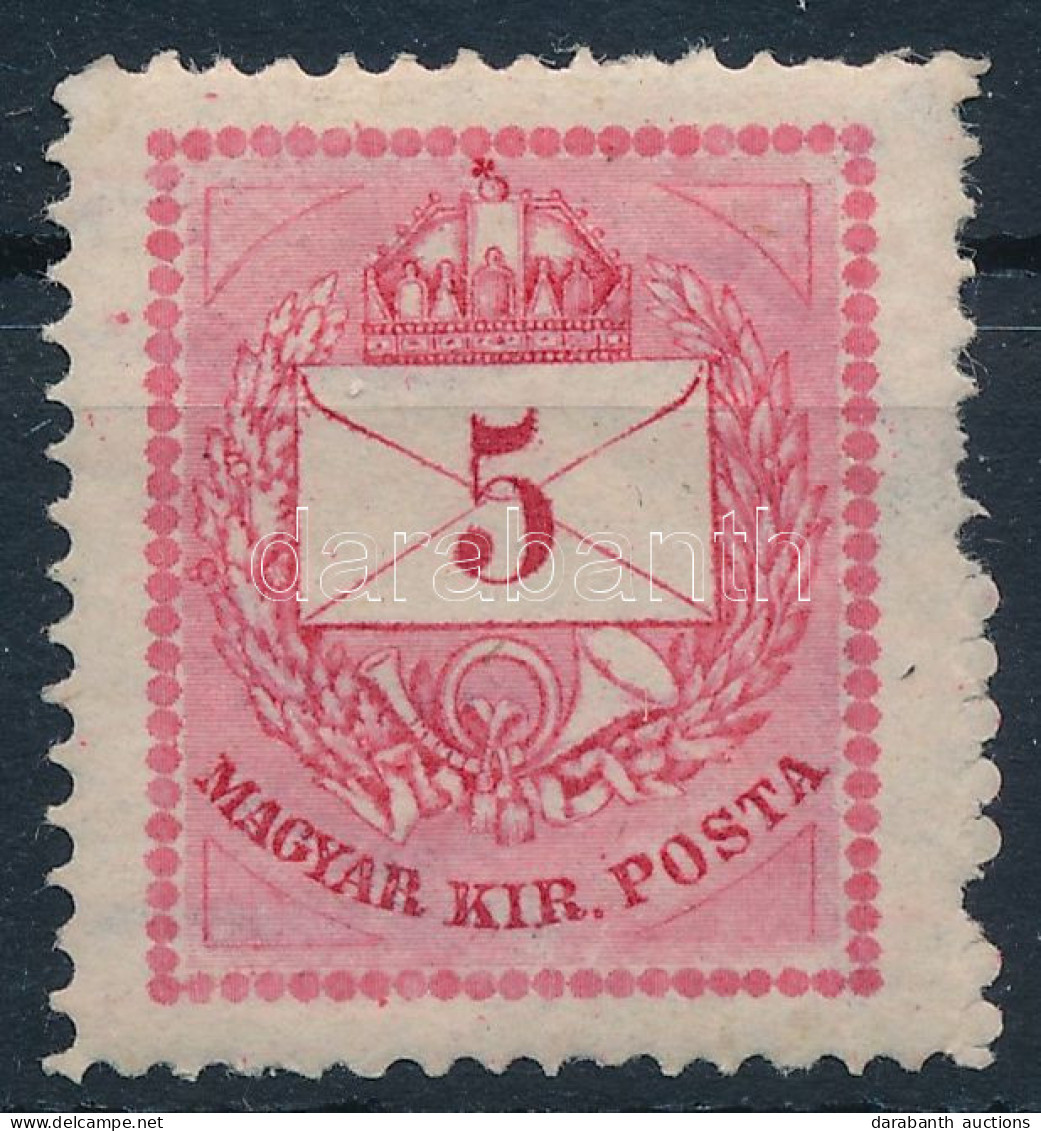 * 1881 5kr 13-as Fogazással, Nagyon Halvány Falcnyom / Very Light Hinge - Autres & Non Classés