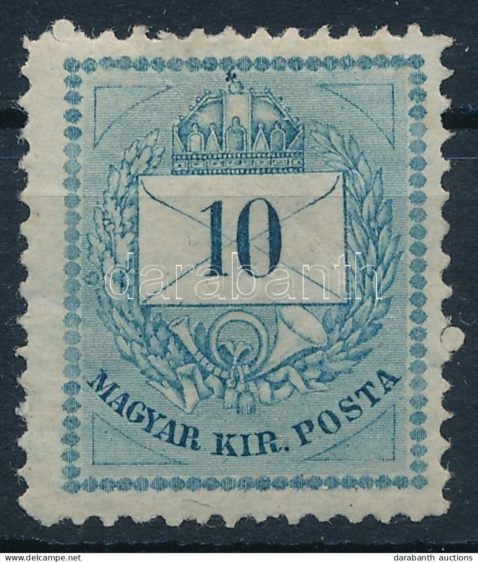 * 1881 10kr 13-as Fogazással, Halvány Falcnyom / Light Hinge (hajtott / Folded) - Andere & Zonder Classificatie