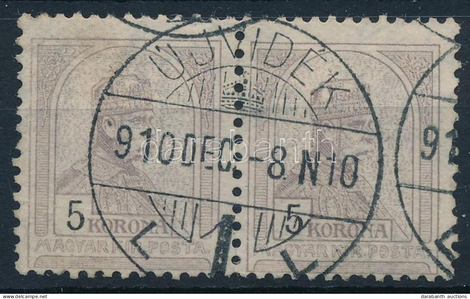 O 1904 Turul 5K Pár / Mi 89 Pair - Other & Unclassified