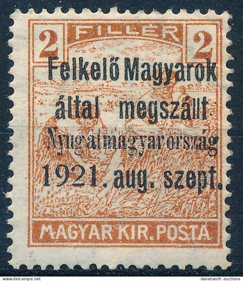 ** Nyugat-Magyarország I. 1921 Arató 2f Próbanyomat / Proof. Signed: Bodor - Other & Unclassified