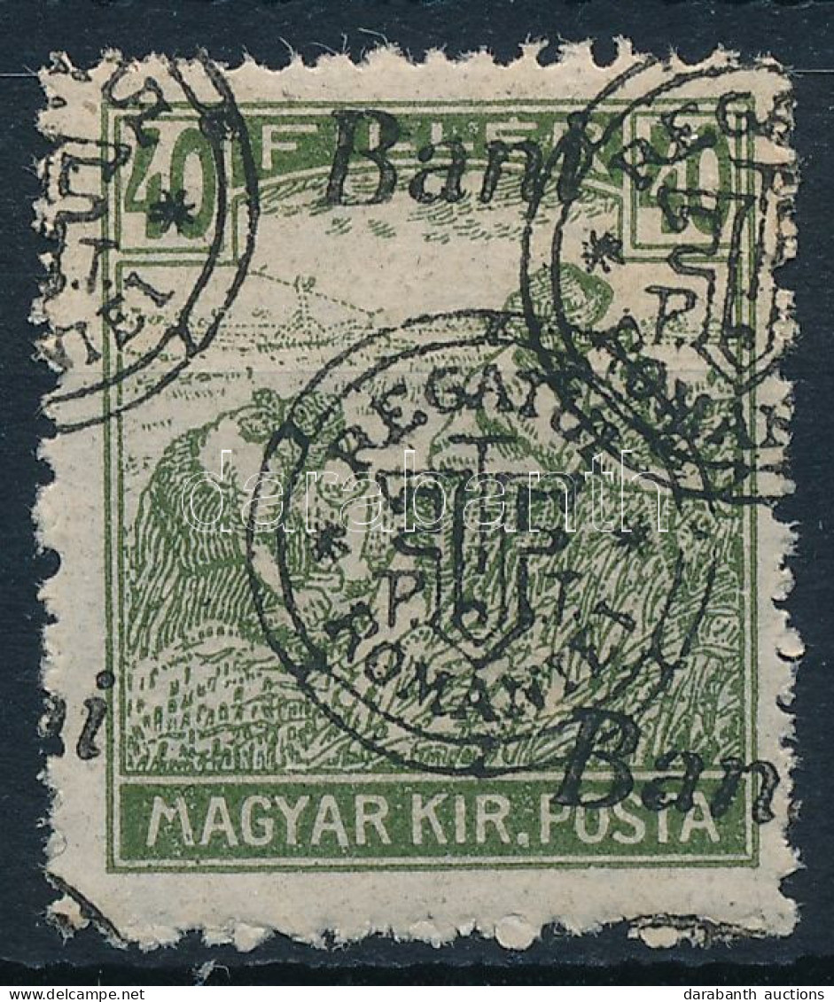 ** Nagyvárad 1919 Arató 40f Tripla Felülnyomással / Mi 36 II. With Triple Overprint. Signed: Bodor - Autres & Non Classés