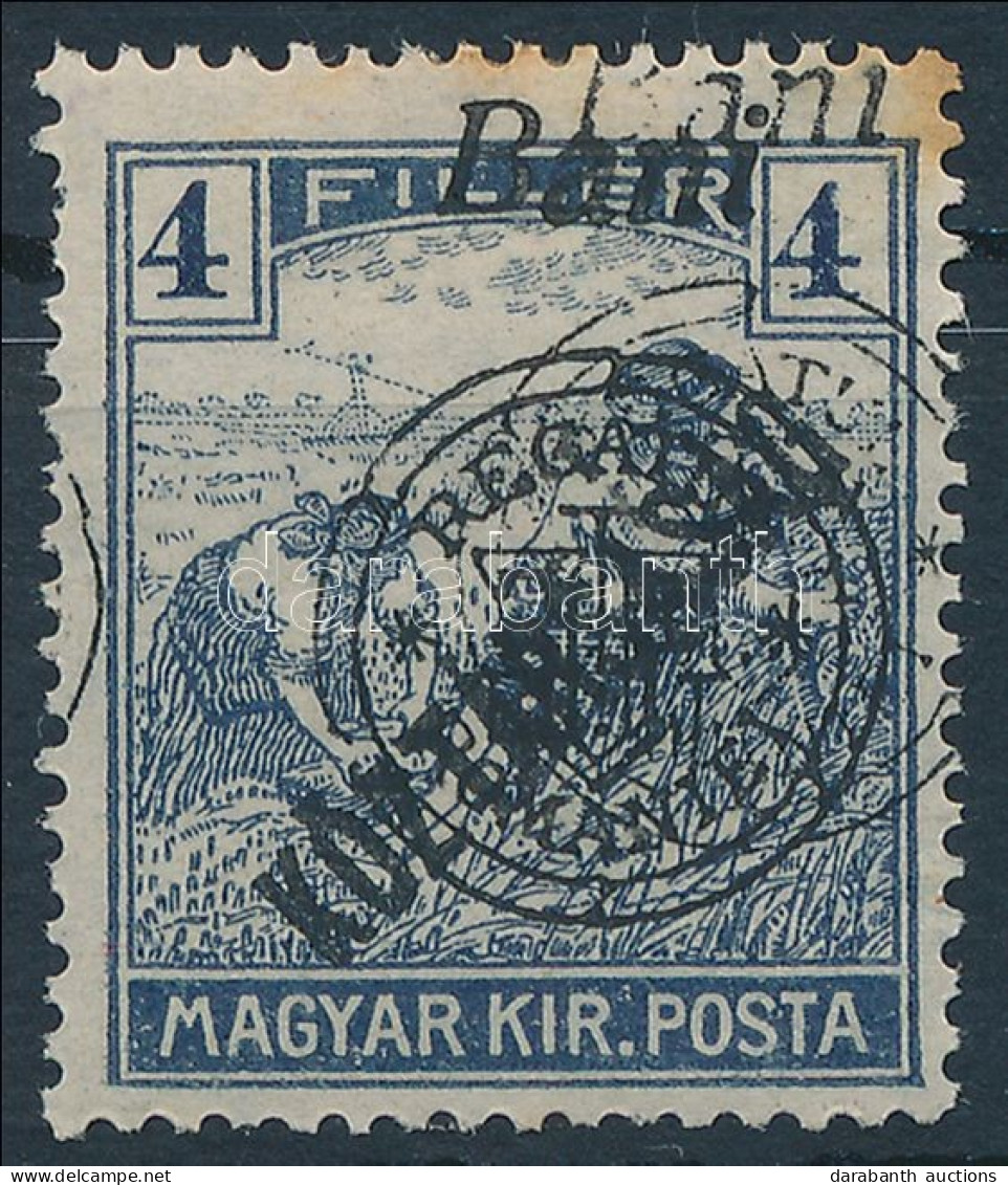 * Nagyvárad 1919 Arató/Köztársaság 4f Dupla Felülnyomással / Mi 52 II. With Double Overprint. Signed: Bodor (rozsda / St - Other & Unclassified