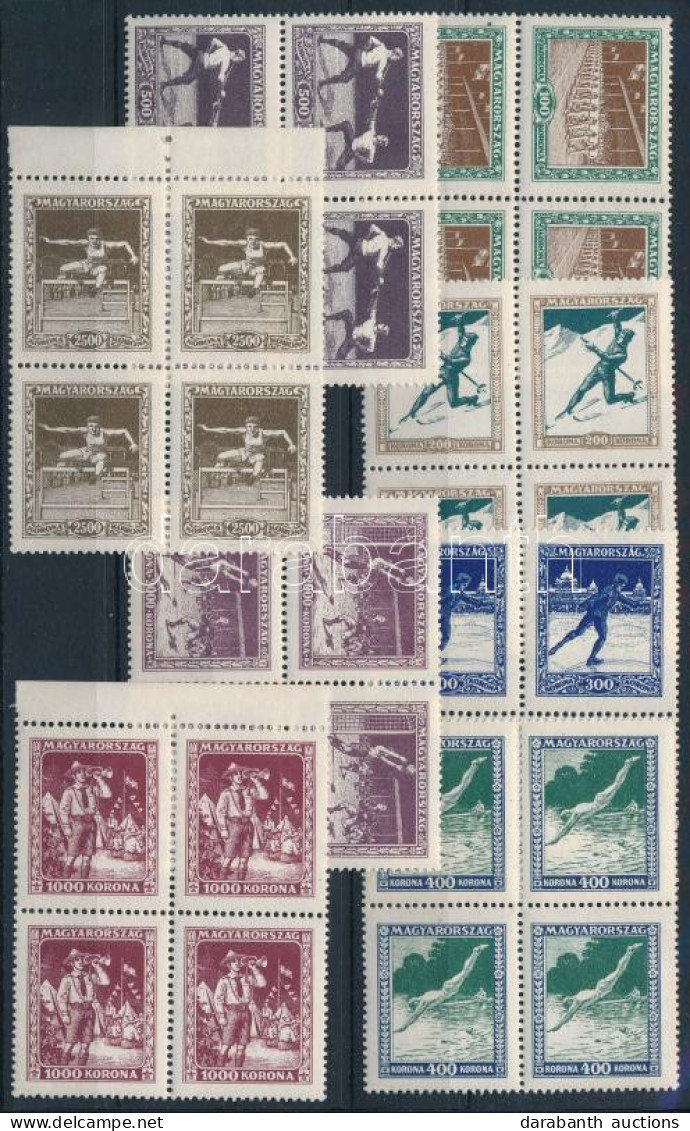 ** 1925 Sport Sor 4-es Tömbökben / Mi 403-410 Blocks Of 4 - Andere & Zonder Classificatie