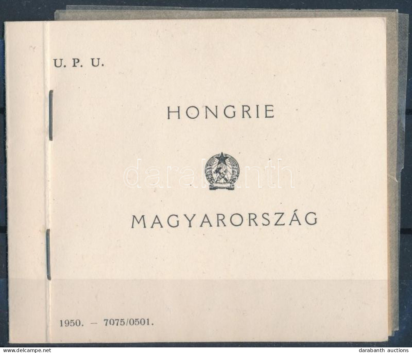 ** 1949 UPU Bélyegfüzet BF 9 (270.000) / Stamp Booklet BF 9 - Other & Unclassified