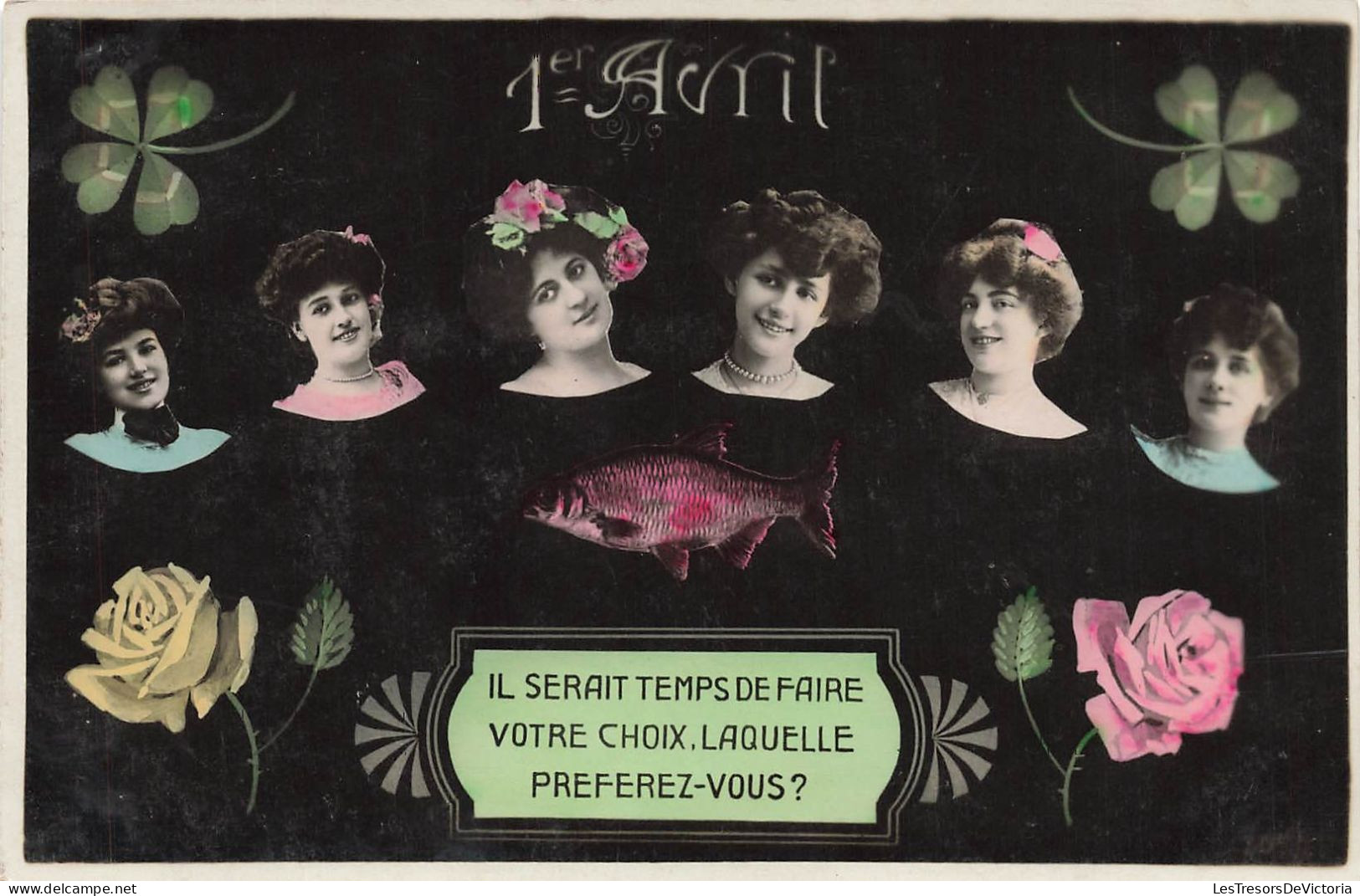FETES - VOEUX - 1er Avril - Laquelle Préférez-vous - Femmes - Carte Postale Ancienne - 1 April (aprilvis)