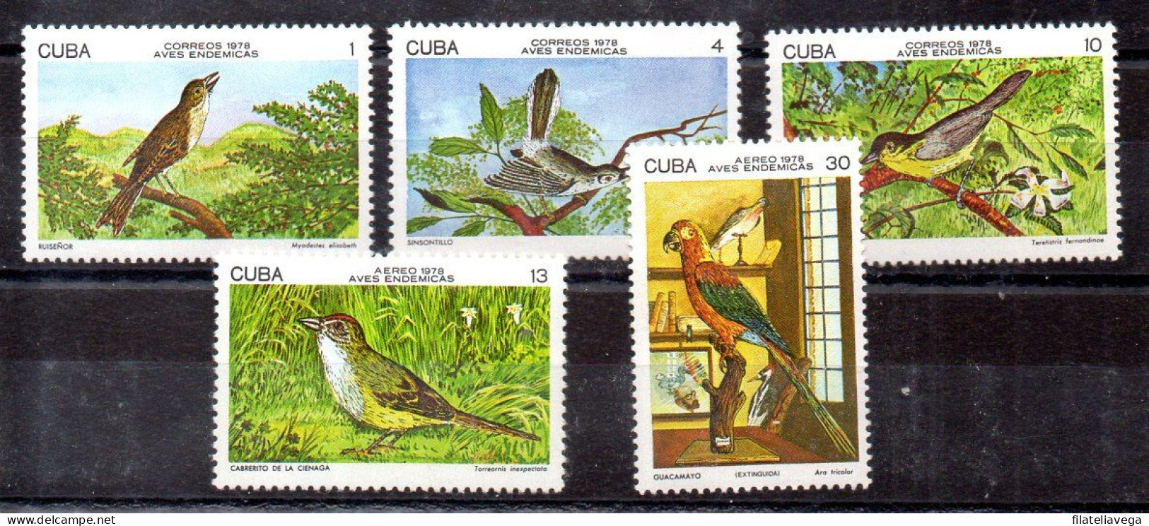 Cuba Series Nº Yvert 2046/48 + Aéreo Nº Yvert 276/77 ** PÁJAROS (BIRDS) - Ongebruikt