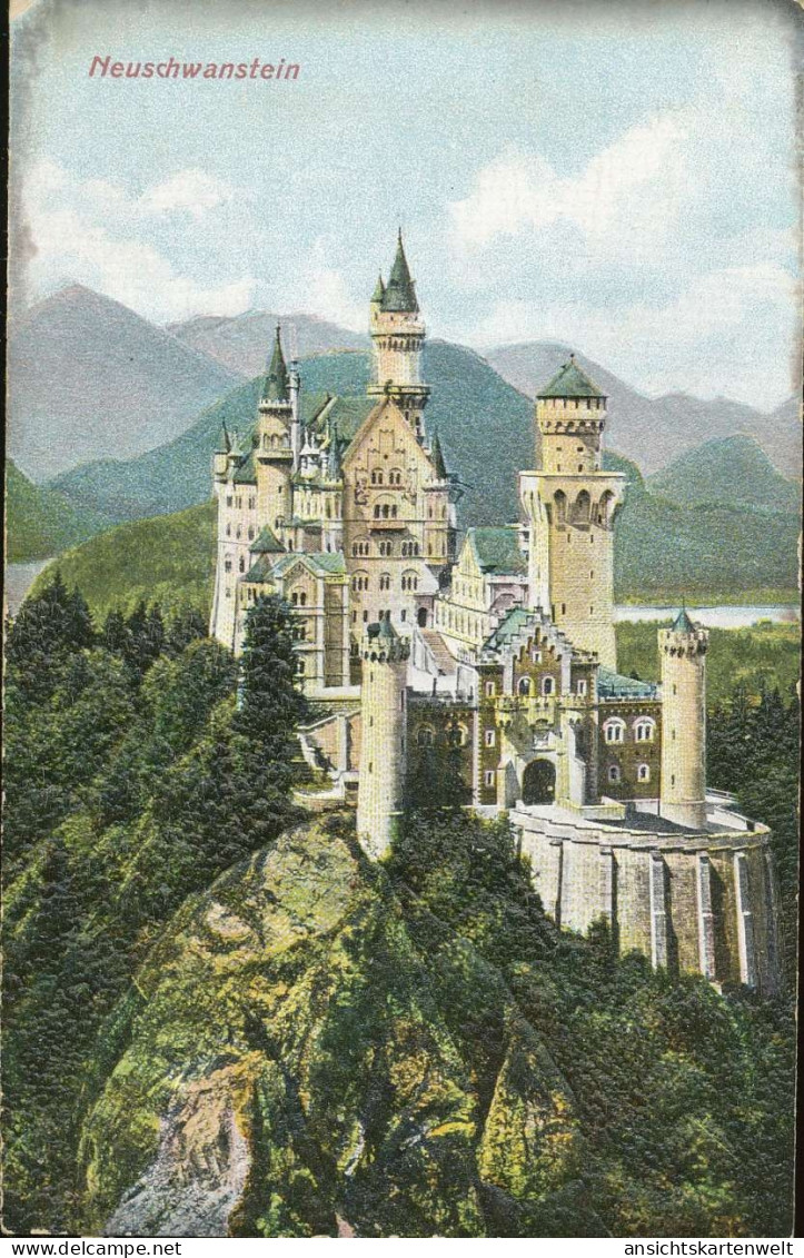 Schloss Neuschwanstein Reliefkarte Gl1908 #136.239 - Châteaux