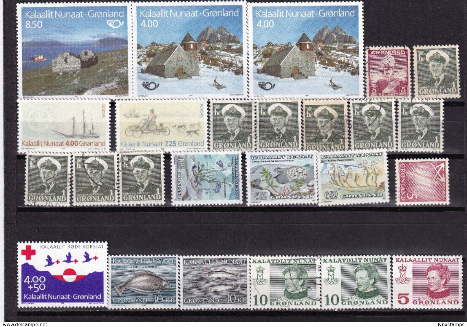 LI05 Greenland 1950-1990 Used Stamps Selection - Autres & Non Classés