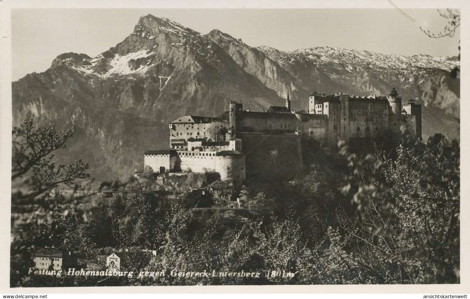 Festung Hohensalzburg Gegen Untersberg Gl1938 #136.032 - Châteaux