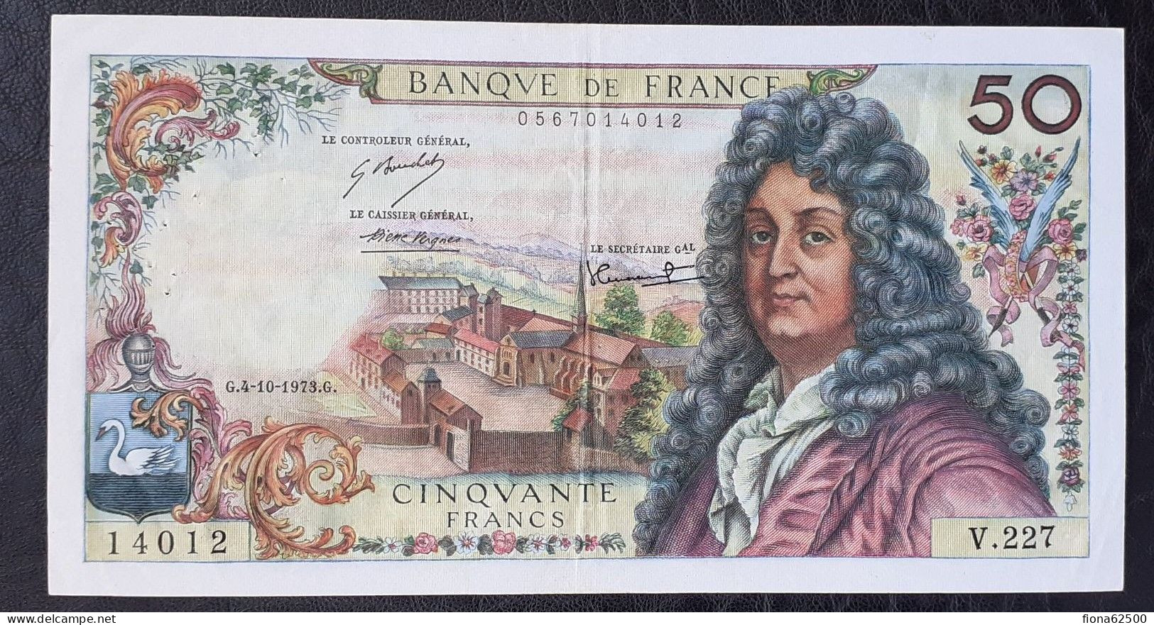 50 FRANCS RACINE . 4 - 10 - 1973 . - 50 F 1962-1976 ''Racine''