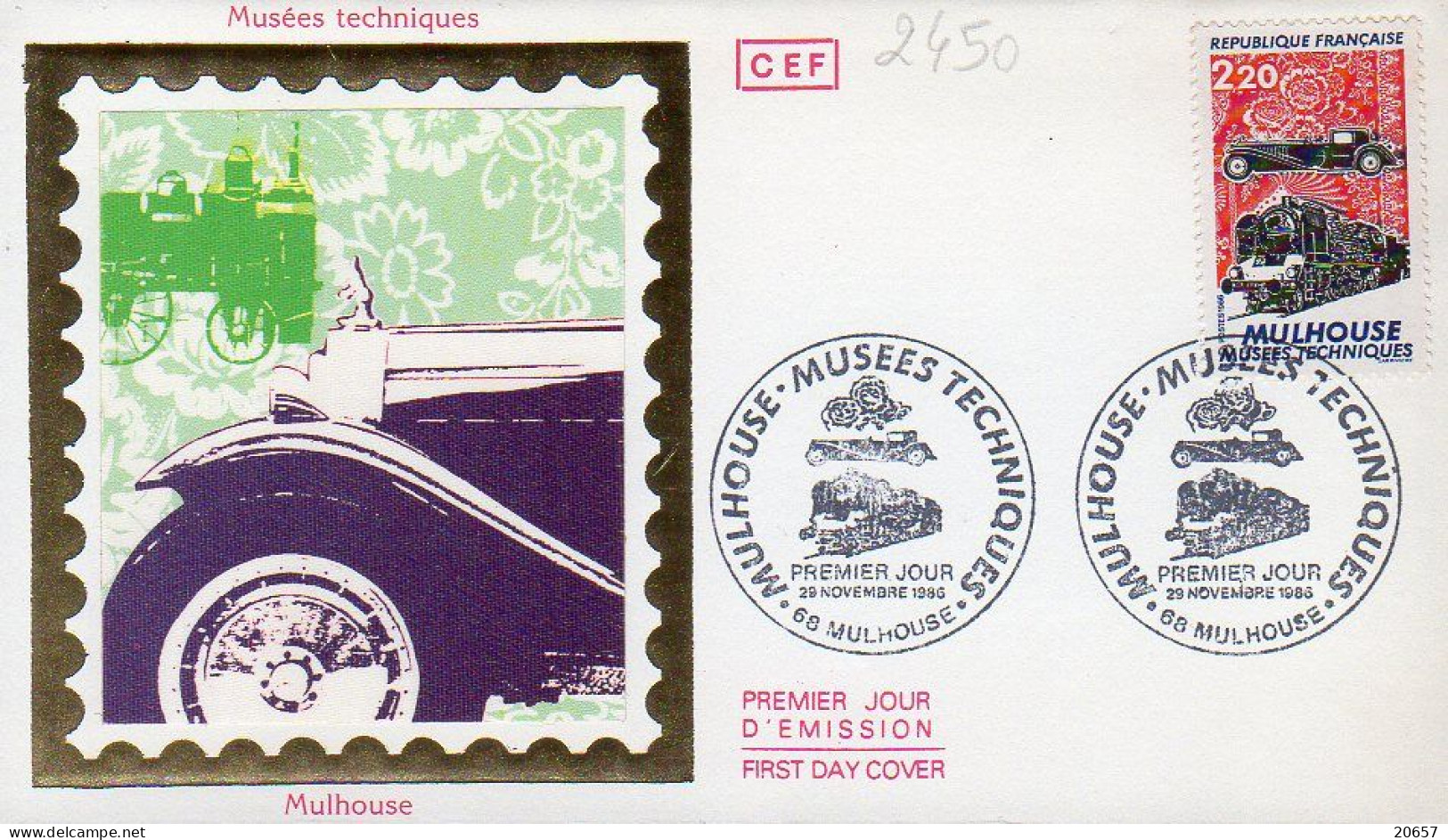 France 2450 Fdc Train, Automobile - Andere & Zonder Classificatie